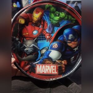 Marvel Heroes Holographic Circle Red and Blue Lunch Bag